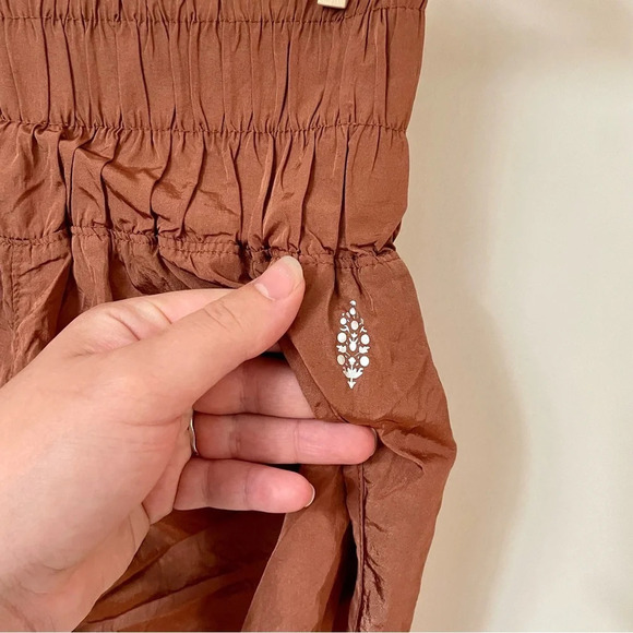 Free People Movement The Way Home Athletic Shorts Rust  Brown - Picture 3 of 6